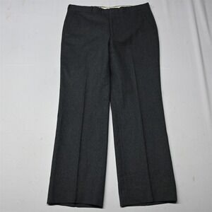 Vtg Corbin Natural Shoulder Trousers 34x30 Gray Flannel Wool Mens Dress Pants